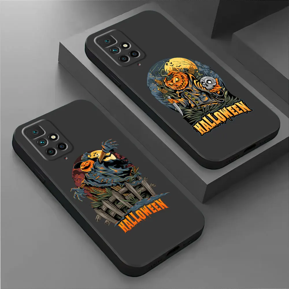 Helloween-s металлическая искусственная задняя крышка для телефона 11 Pro 8T 9T 10 Pro 9 11S 8 7 11T 12 10S черный мягкий матовый чехол