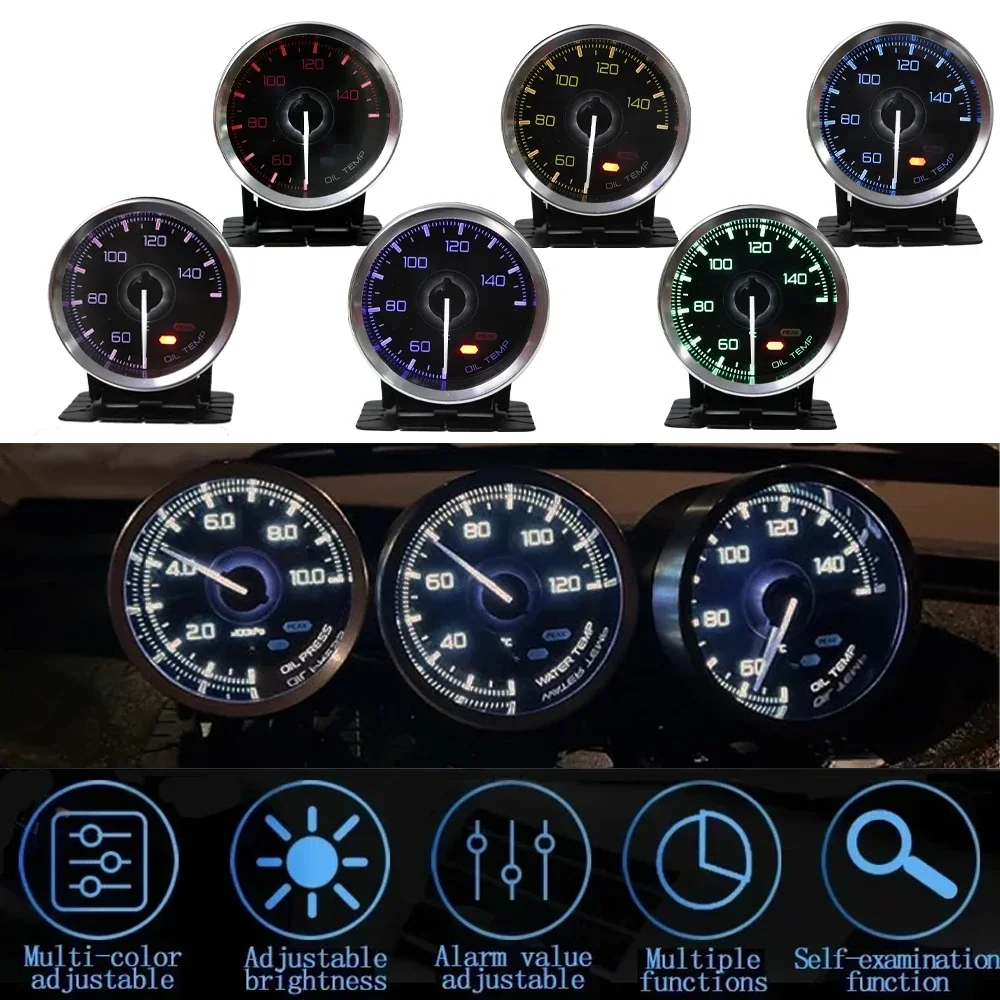 Фото Def* Advance A1 Turbo Boost Gauge Температура воды Вольт Давление масла Гоночный измеритель Пресс для топлива Воздушный измеритель соотношения топлива Вакуумные автомобильные датчики №1