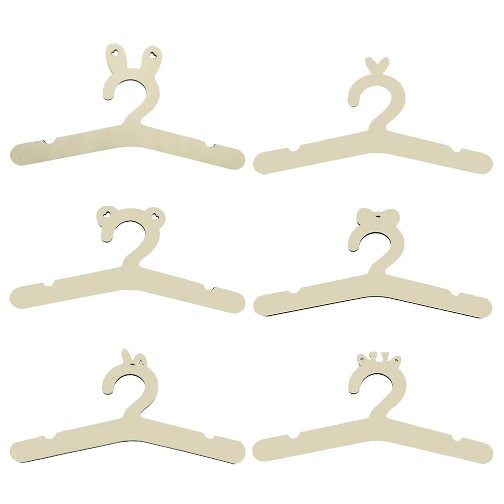 

6 Pcs Pretend Toys Clothes Hanger Baby Decor Decorative Hangers Baby Coat Hangers Home Decor Props Mini