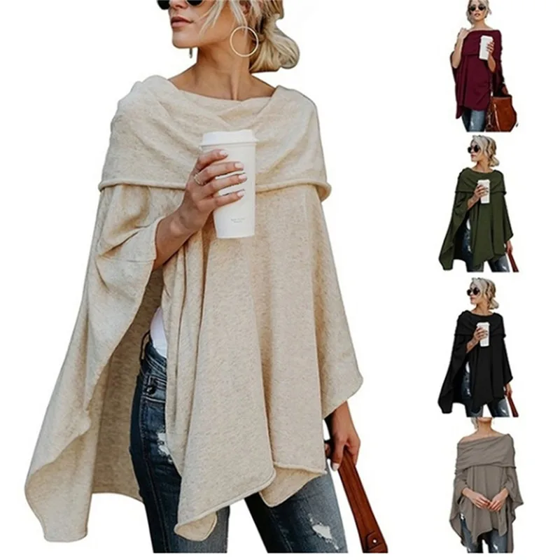 

Women Off Shoulder Batwing Long Sleeve Hem Irregular Cropped T-shirt Tops