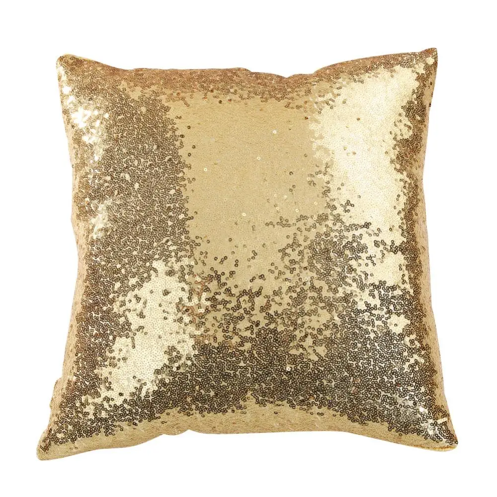 

Sequins Pillow Case Pure Color Sofa Throw Cushion Cover Home Decor Cushion Cover Home Textile