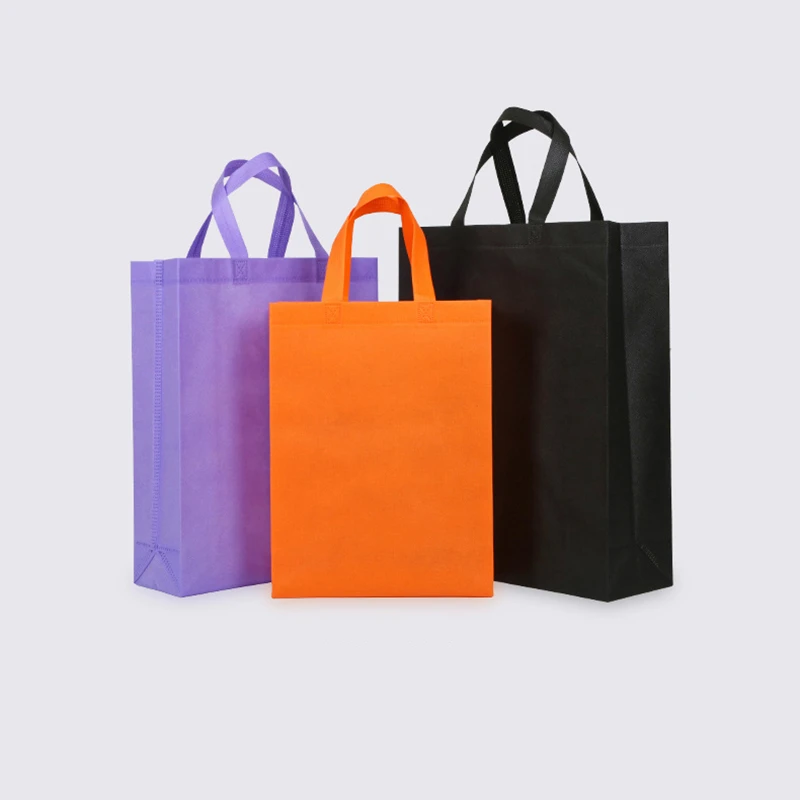 

20pcs 10 Colors Blank Non-woven Bag Reusable Eco-friendly Shopping Clothes Bags with Handles (Custom logo,MOQ is 100pcs bags)
