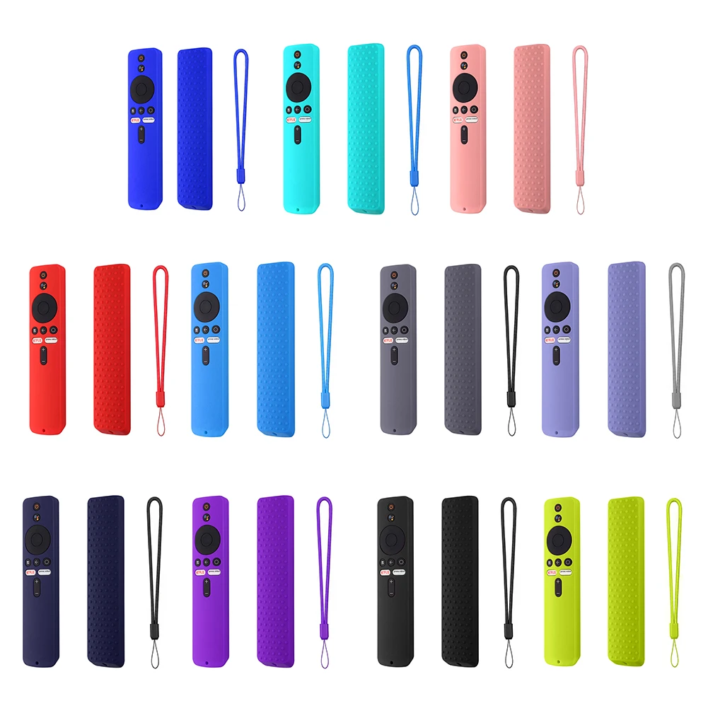 

Мягкие чехлы для пульта дистанционного управления для XIAOMI TV Stick 4K 2022 TV Stick 4K, силиконовые чехлы, Противоударные Защитные чехлы с ремешком