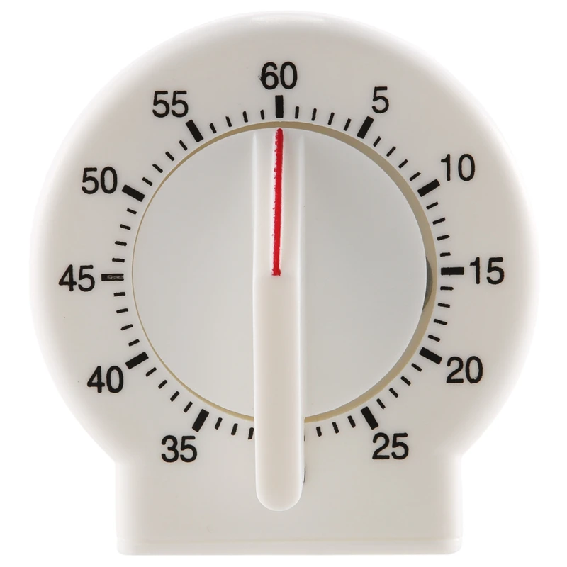 

Кухонный таймер, механический таймер на 60 минут, легко читаемый, работает (белый)