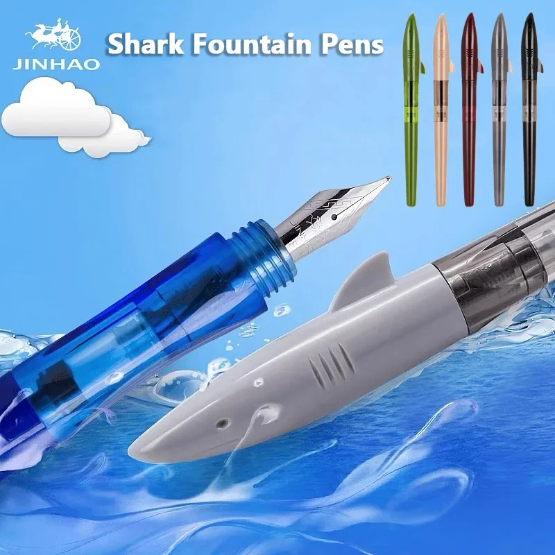 Перьевые ручки Jinhao с милой акулой наконечник F высококачественная чернильная