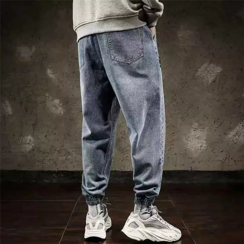 2022New Jeans Men Pants Trendy Male Streetwear Jogging Pants Outdoor Loose Trousers Casual Comfort Washed Denim Jeans 2021 New
