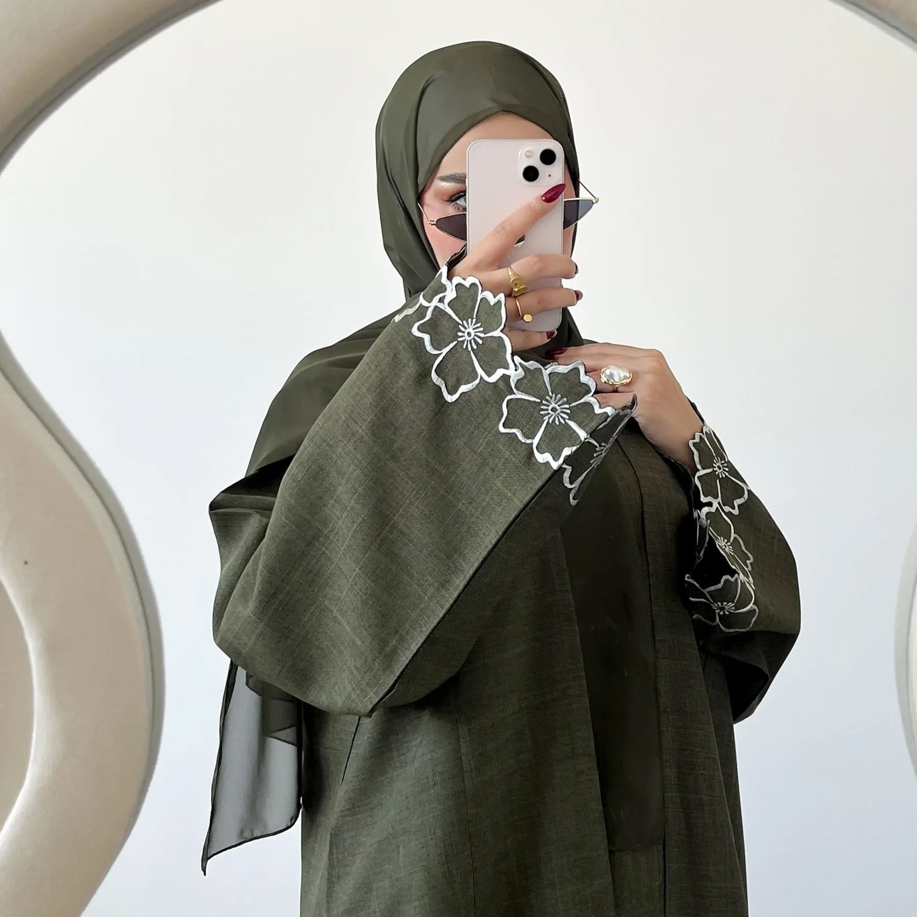 Ид Мубарак Абая женское мусульманское платье с вышивкой Дубай Турция Кафтан