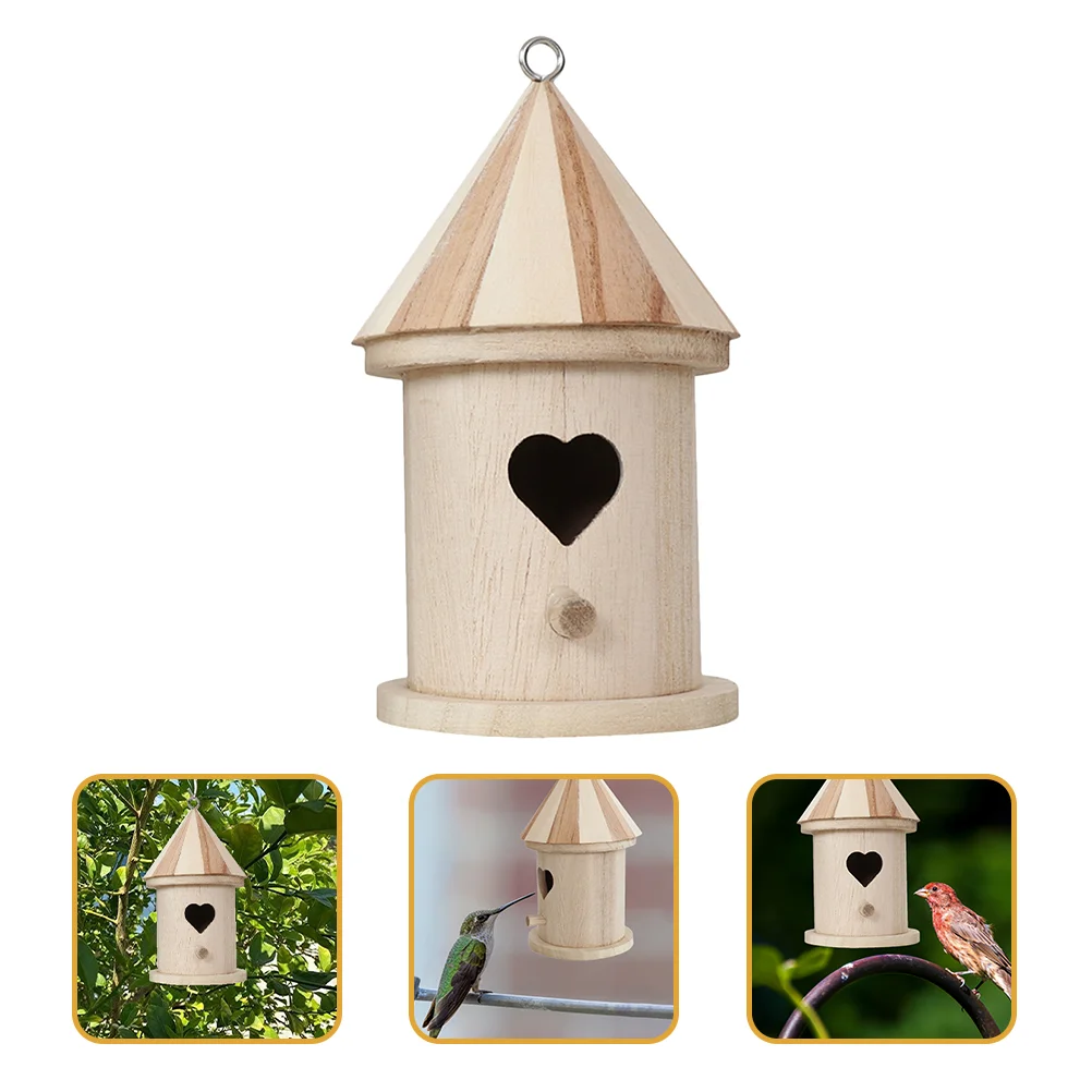 

Bird Feeder House Wood Woodentube Box Garden Birds Pet Birdhouses Diy Hanging Finch Feeding Nestingbluebird Outdoor Home Decor
