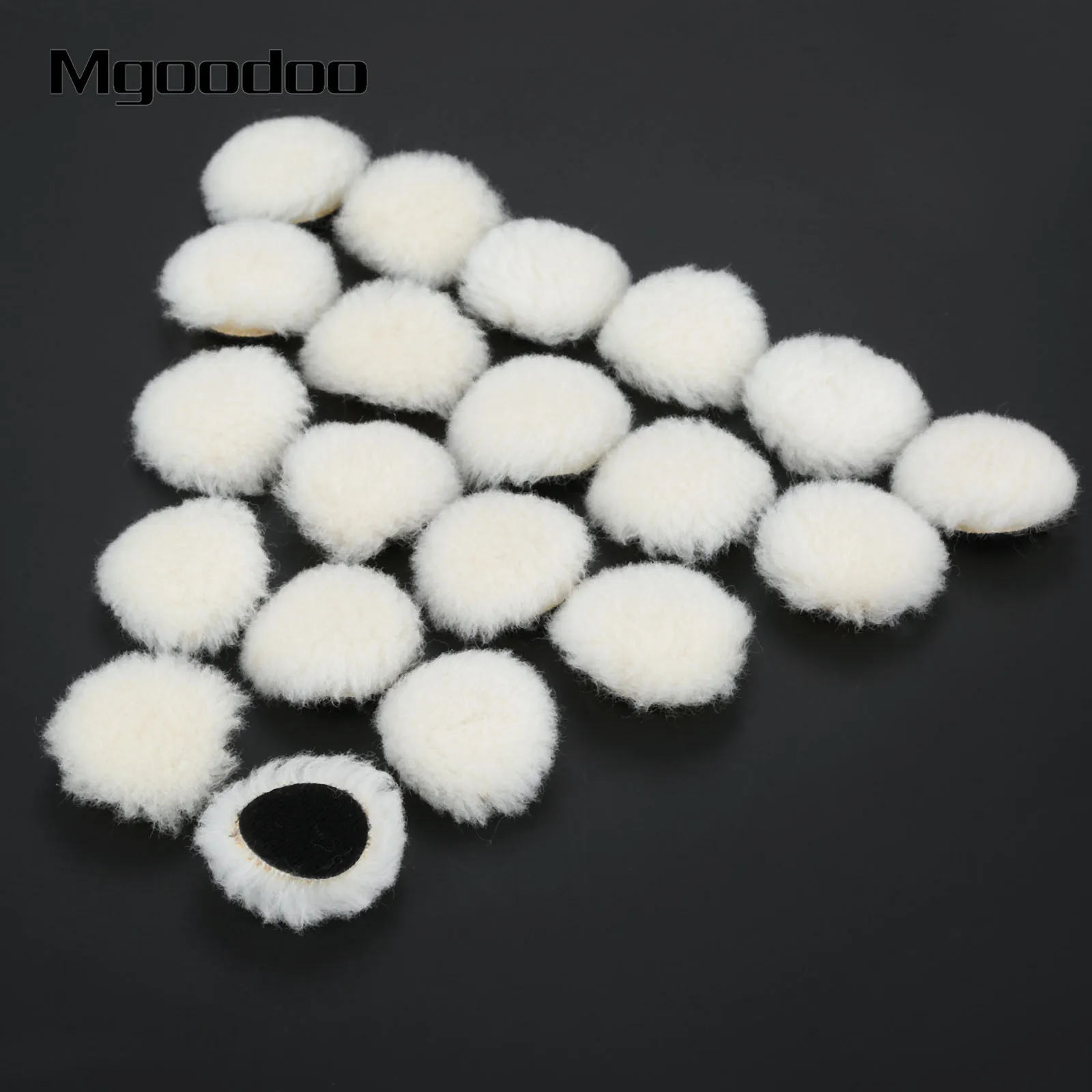 

Mgoodoo 20Pcs 25mm 1" Wool Pads Car Waxing Polishing Buffing Pad Wheel Auto Car Paint Care Detailing Polisher Buffer Pads