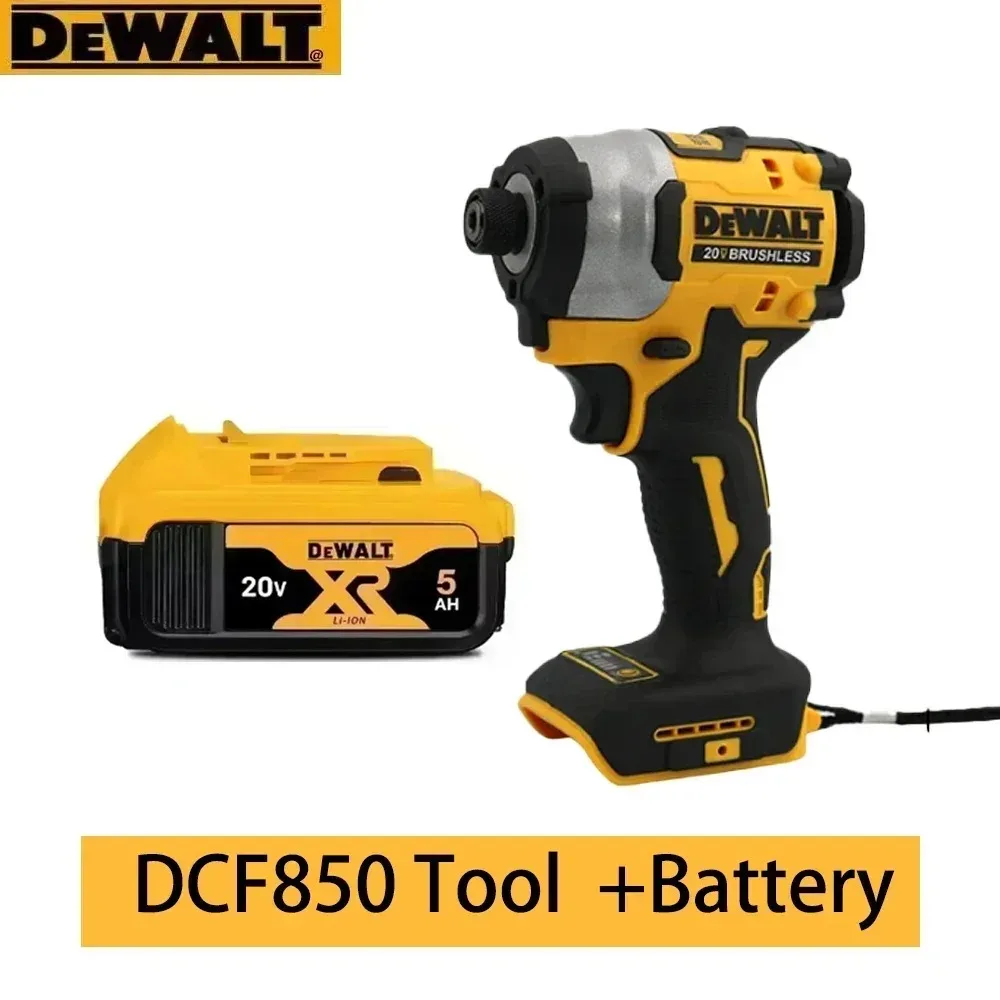 Фото DEWALT DCF850 205N. Электрическая отвертка M, скорость без нагрузки: 0–3250 об/мин, бесщеточная аккумуляторная, сверхмощная, мощный крутящий момент, №1