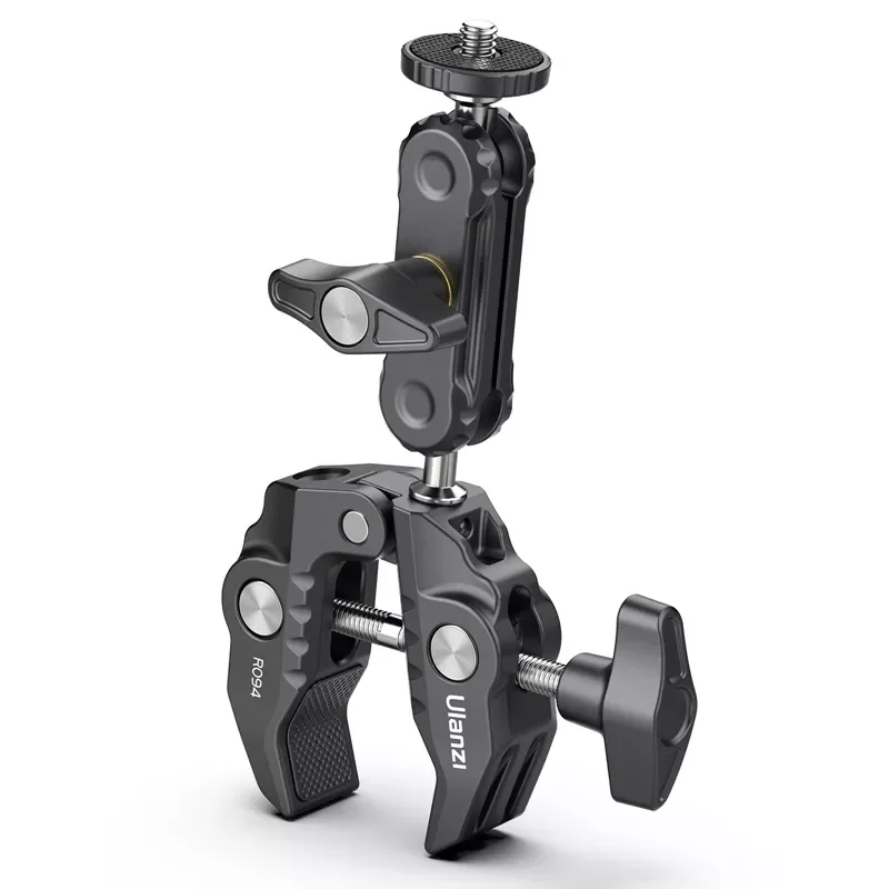 

Ulanzi R094 Metal Super Clamp with Double Ball Head Magic Arm Clamp 1/4'' 3/8'' Hole for Mount Camera Monitor LE