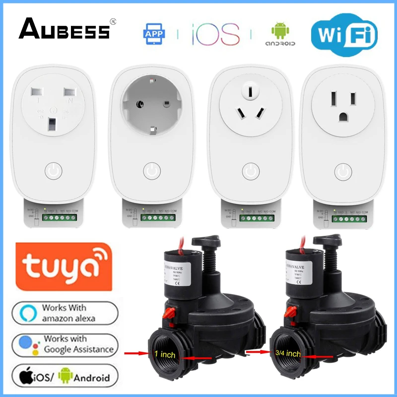 

Tuya Smart Garden Watering Timer Wifi Automatic Drip Irrigation Controller Electronic Water Valve Garden With Alexa Google Home