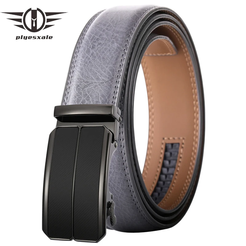 Plyesxale Mens Belts Luxury Designer Belts Men High Quality Men's Belt With Automatic Buckle Fashion Brand Ceinture Homme B837