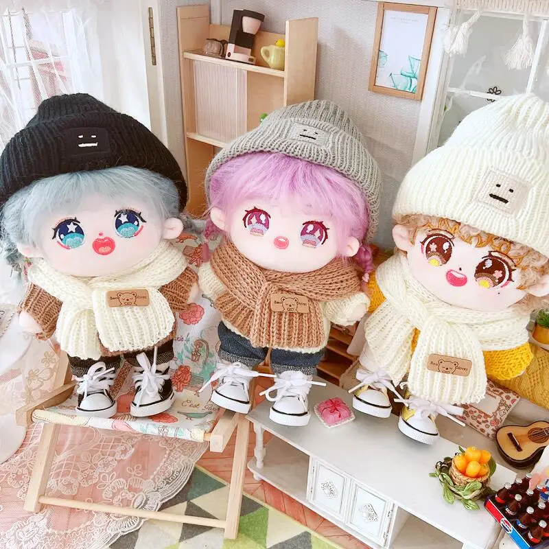 

20 см Srar кукла Skzoo плюшевые куклы одежда шарф + шляпа + обувь наряд куклы аксессуары Kpop EXO idol куклы подарок игрушка