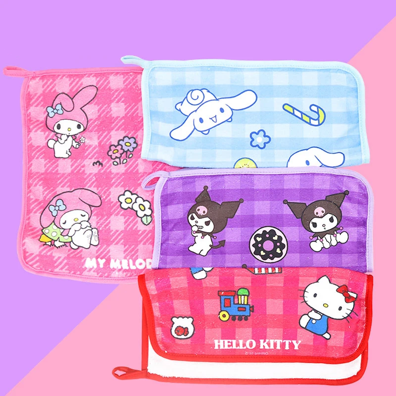 MINISO Kuromi 30x3 0 см ФотоСтиль милый Коричный носовой платок мультяшная моя мелодия