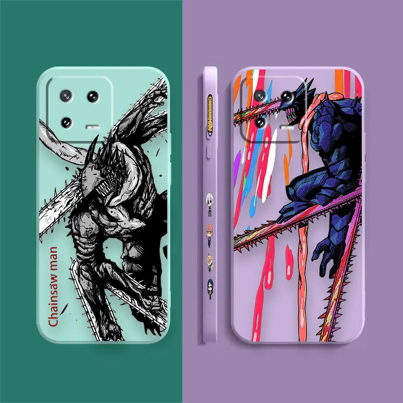 Case For Xiaomi PCOO F3 F4 F5 M3 M4 M5 X3 X4 MIX 3 4 Black Shark 4 5 GT Pro 4G 5G Case Funda Cqoue Shell Capa DENJI Chainsaw Man