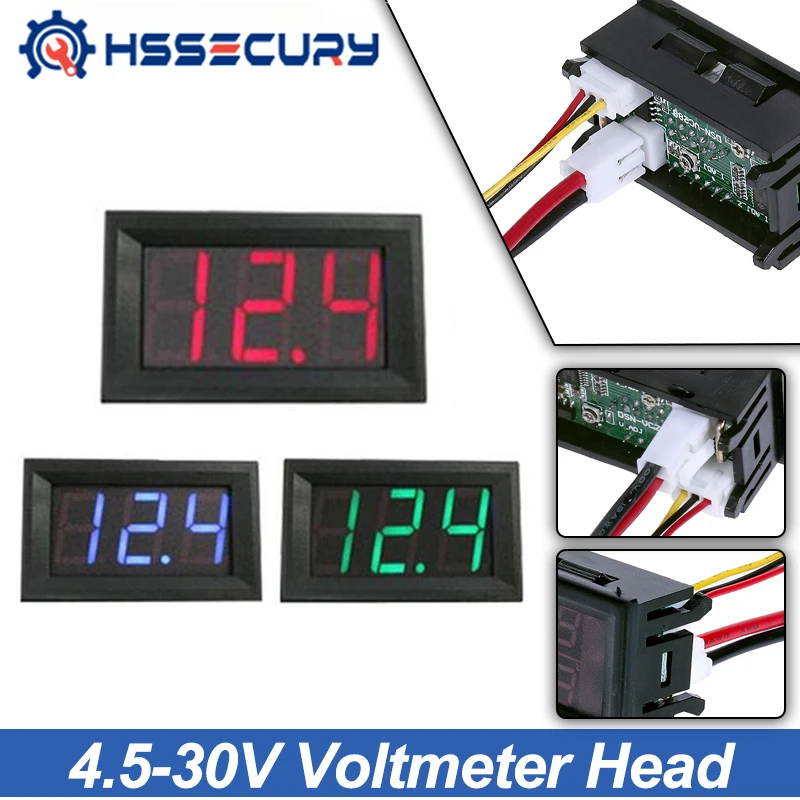 

Mini Digital Voltmeter Ammeter 0.56inch LED Panel DC 4.5-30V Amp Volt Voltage Current Meter Two-wire RGB Display Voltage test