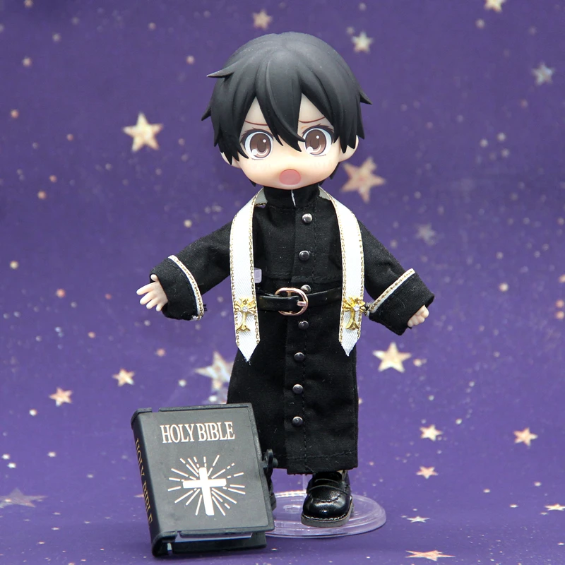 

Костюм священного священника, Священная Библия, халат Креста для ob11,obitsu 11, Молли, ГСК, 1/12, аксессуары для шарнирных кукол, одежда, детская одежда