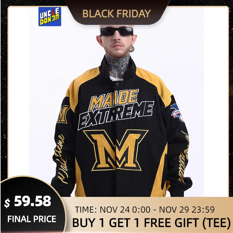 

HIP HOP Motorcycle Jacket Techwear Streetwear Varsity Jacket 2022 Autumn And Winter Outerwear & Coats Men Clothing