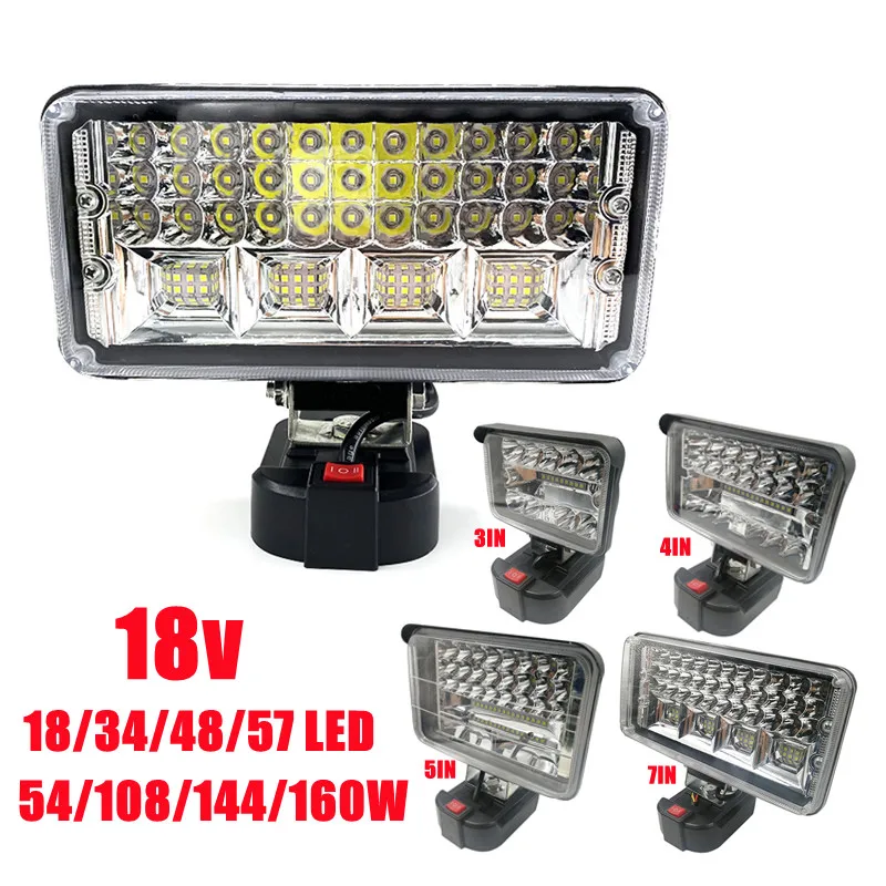 

18V LED Lamp Work Light Flashlight BL1430 BL1830 USB Outdoor Lighting Work Lamp Camping Lighting For Makita 18V Lithium Battery