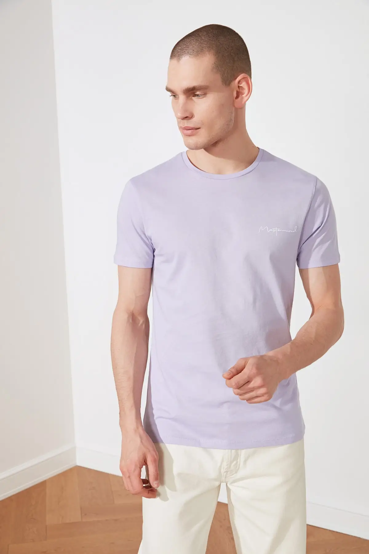 Мужская Базовая футболка Trendyol TMNSS20TS0083|Мужские футболки| |