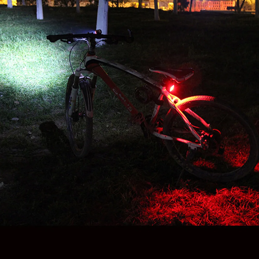 Светодиодный велосипедный фонарь перезаряжаемый через USB передний MTB 350 люмен