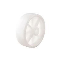 white pp wear resistant nylon wheel diameter is 75 65 50 40 30 25mm light without bearing mechanical castor nightsoil roller