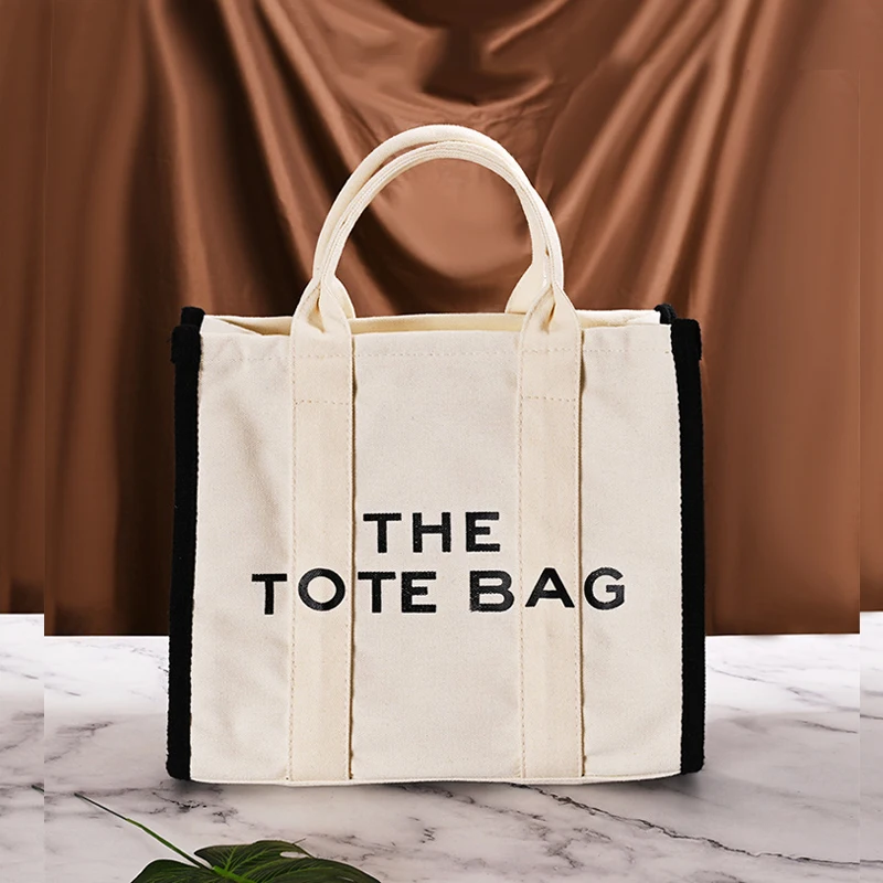 Casual Canvas Large Capacity Tote Bag Women Handbags Designer Letters Shoulder Crossbody Bags Vintage Luxury Big Shopper Bag