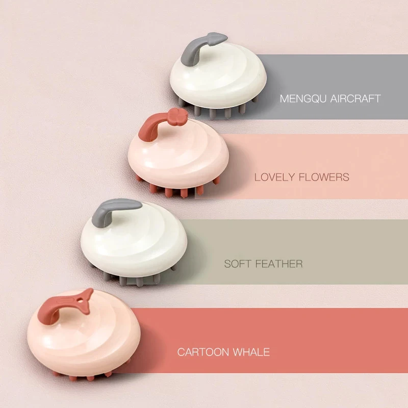 

2PCS Silicone Shampoo Handheld Scalp Massage Brush Portable Hair Washing Two In One Brush Hair Care Comb Bathroom Supplies Home