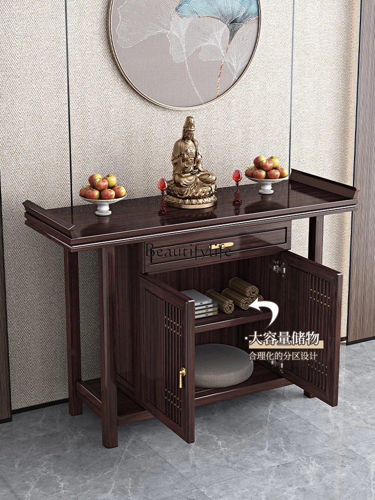 Новая китайская консоль из массива дерева Будда буддистская буддийская будка