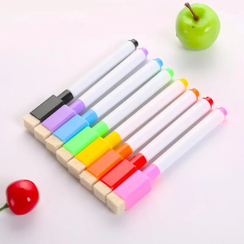 

8 Colors One Pack Magnetic White board Erasable Pen Dry Erase White Board Children Entertainment School Office Stationery