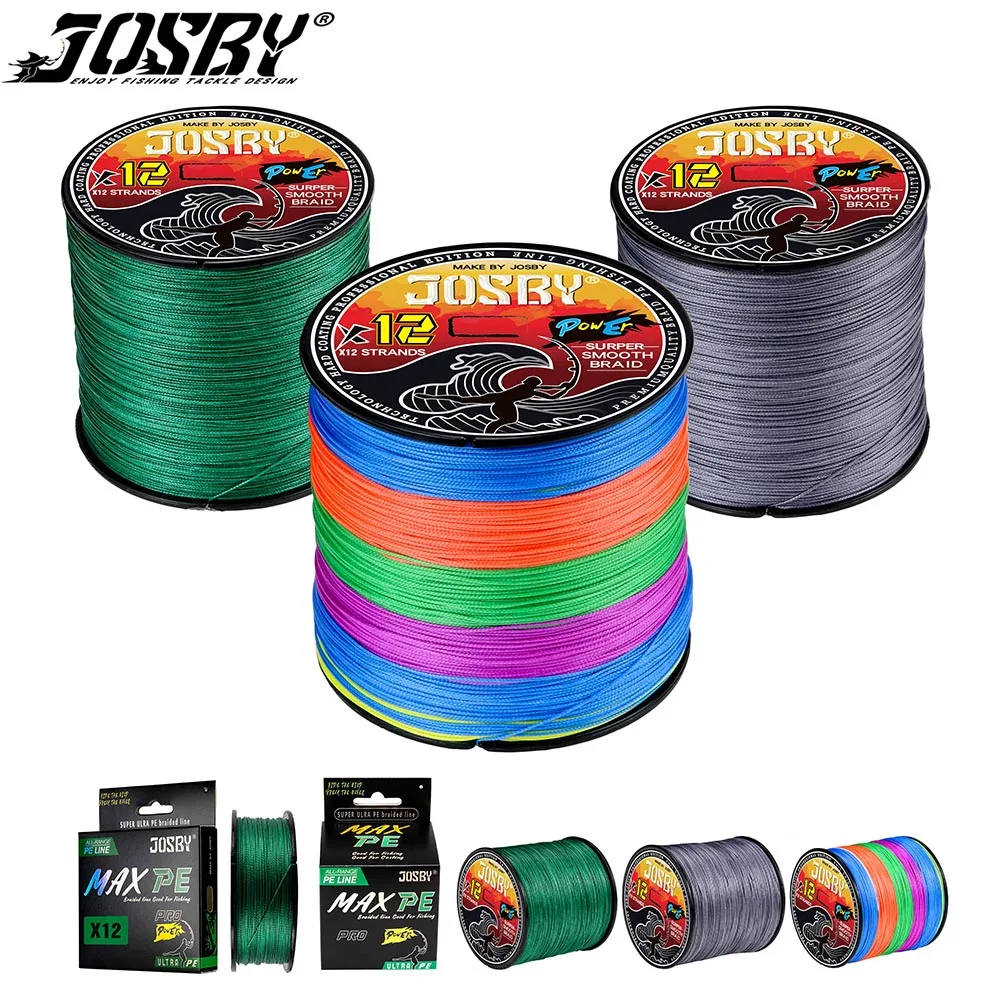 

Плетеная рыболовная леска JOSBY из 12 нитей, 500/300/100 м