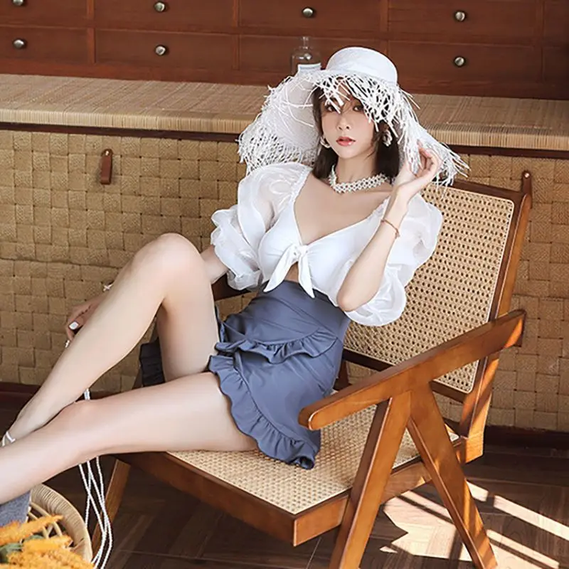 Купальник женский цельный скрывающий живот с длинным рукавом - купить по