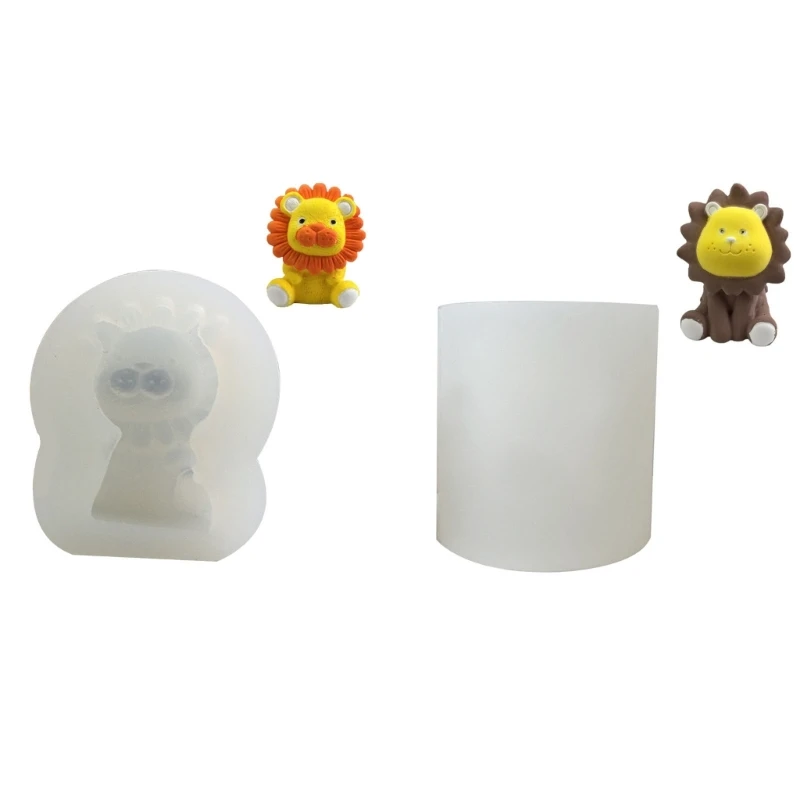 

3D Candle Molds Cartoon Lion Shaped Craft Art Silicone Mold for Making Candle Drop Shipping