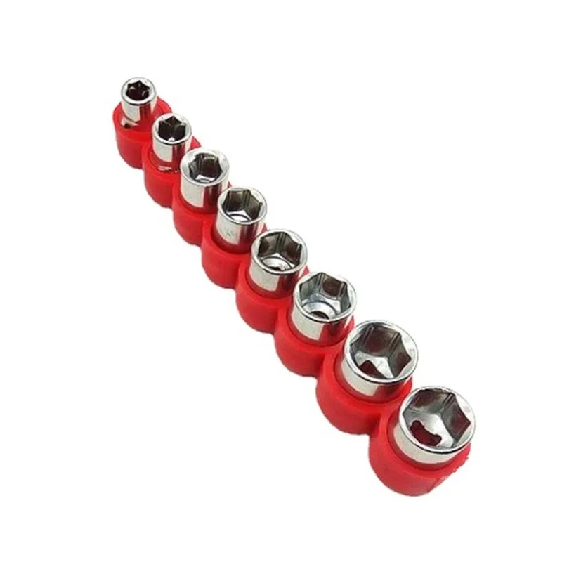 

8pcs 1/4 Inch Drive Hex Bit Socket Wrench Set Adapter 5/6/7/8/9/10/11/12mm For Vehicle Maintenance Home Assembly Disassembly
