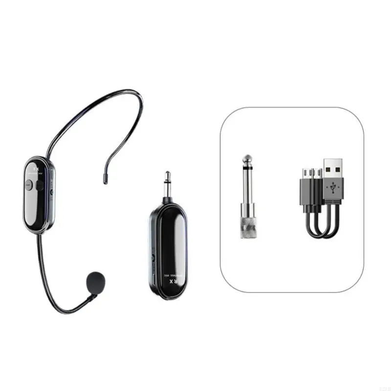 Фото R2LB 2,4 ГГц беспроводная микрофонная гарнитура Mics Mics Hearheld для усилителя караоке №3