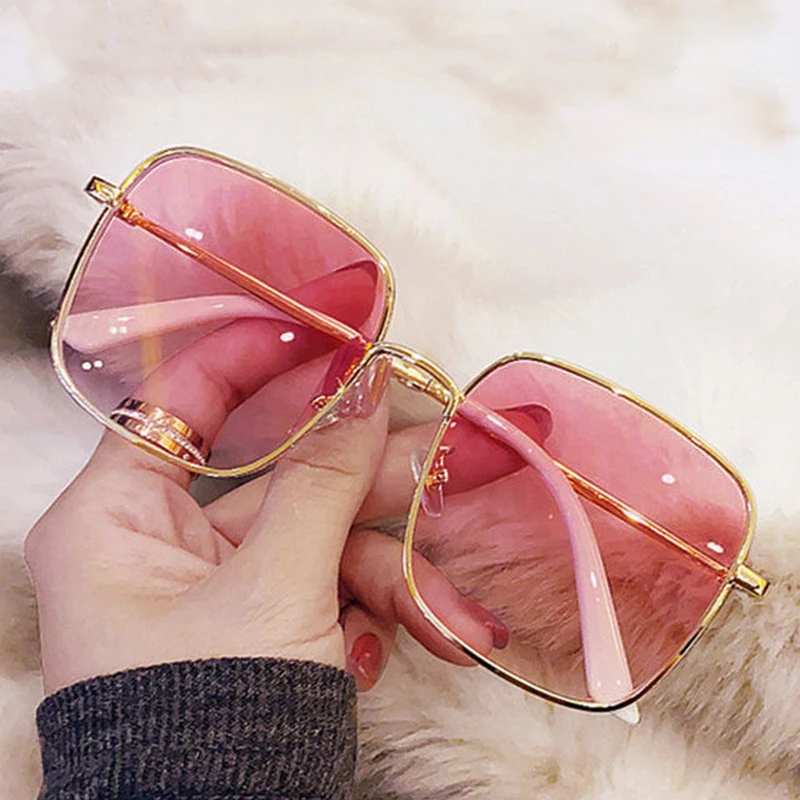 

Photochromic Myopia Glasses Women Oversized Square Frame Anti Blue Light Glasses Degree -0.5 To -4.0 Girls Eye Glasses