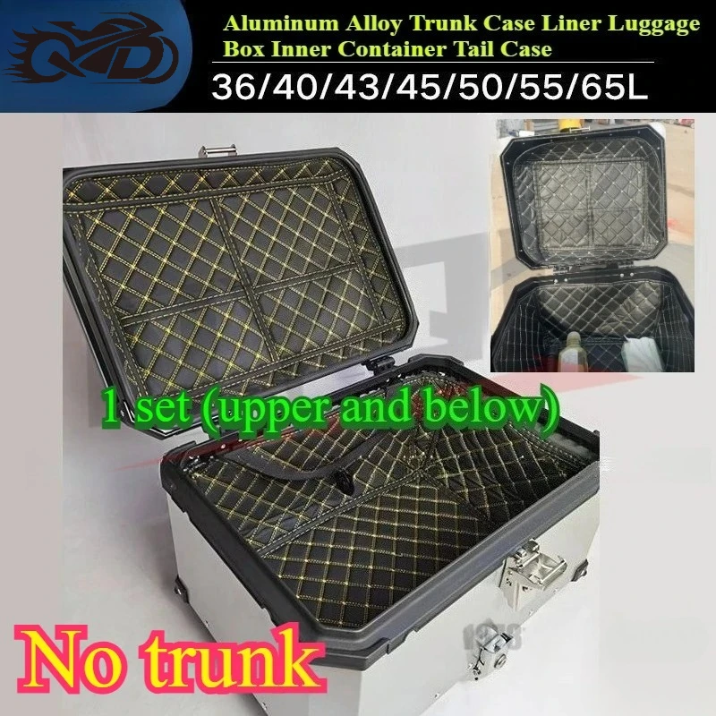 Фото Подкладка хвостовой коробки для 28L 36L 40L 43L 55L 65L Подкладка для багажника из алюминиевого сплава Внутренняя кожаная водонепроницаемая подкладка для багажника №1