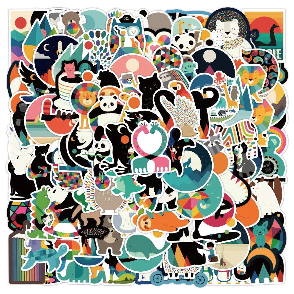 

10/30/50/100 Pieces Animal Graffiti Stickers Waterproof Removable Trolley Case Notebook Motorcycle Bike Scooter Sticker
