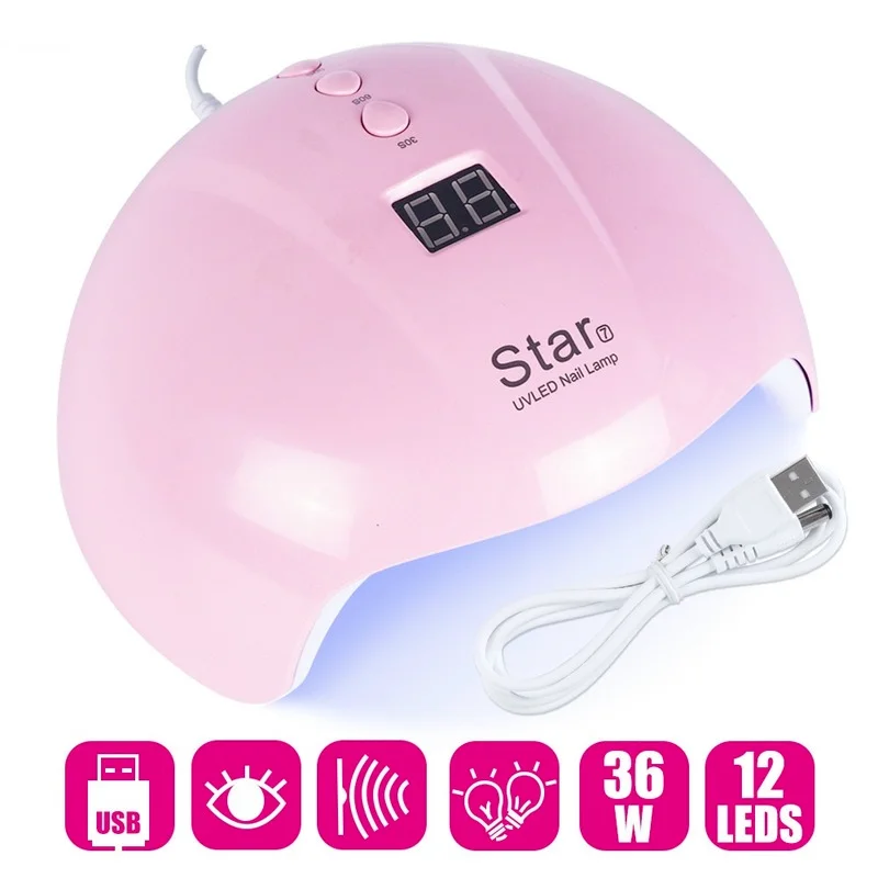 

Sdatter 36W LED Lamp Nail Dryer for Fast Curing UV Gel Nail Polish with Motion Sensor Phototherapy Manicure Tools New Lamp for M