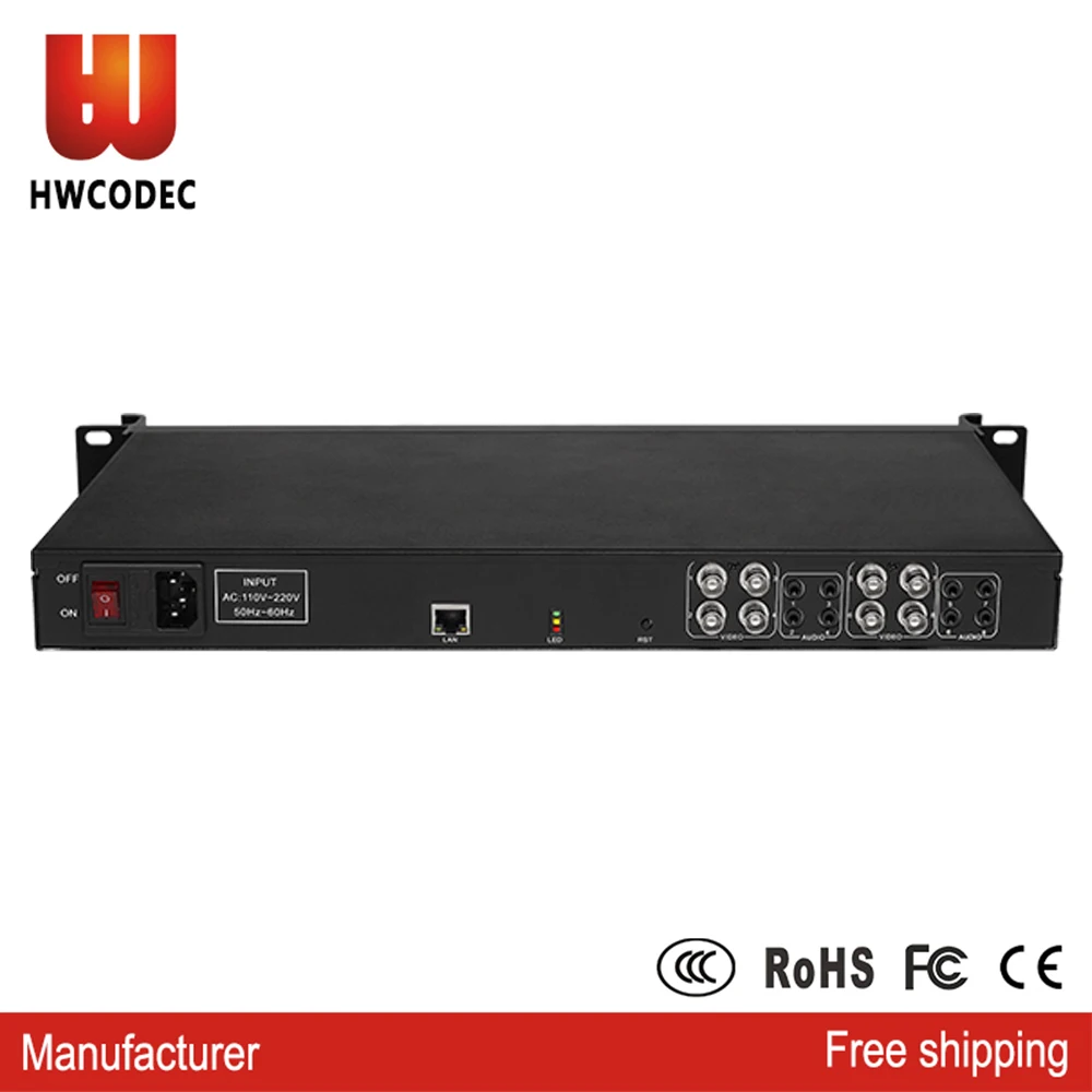 

HWCODEC H3408B H.264 Encoder 8 Channels CVBS Video Encoder 8 In 1 CVBS AHD Digital TV IPTV RTSP RTMPS Streaming Encoder