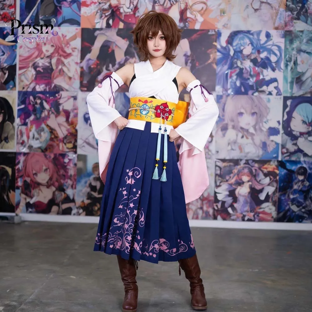 Костюм для косплея Final Fantasy Ten Yuna, японское кимоно, высокое качество, идентичный оригинальному персонажу (art.: 3920dc362e877) - 3920dc362e877