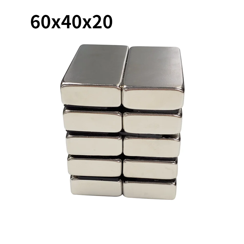 

1pc Super Strong Magnets 60x40x20mm Neodymium Magnet Big Block Magnetic Rare Earth Magnets Neodymium Magnet Bar