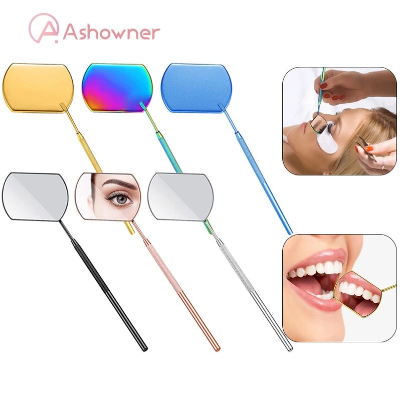 

Eyelash Mirror Makeup Mirror Stainless Steel Multifunction Magnifying Checking False Eyelash Extension Grafting Beauty Tools