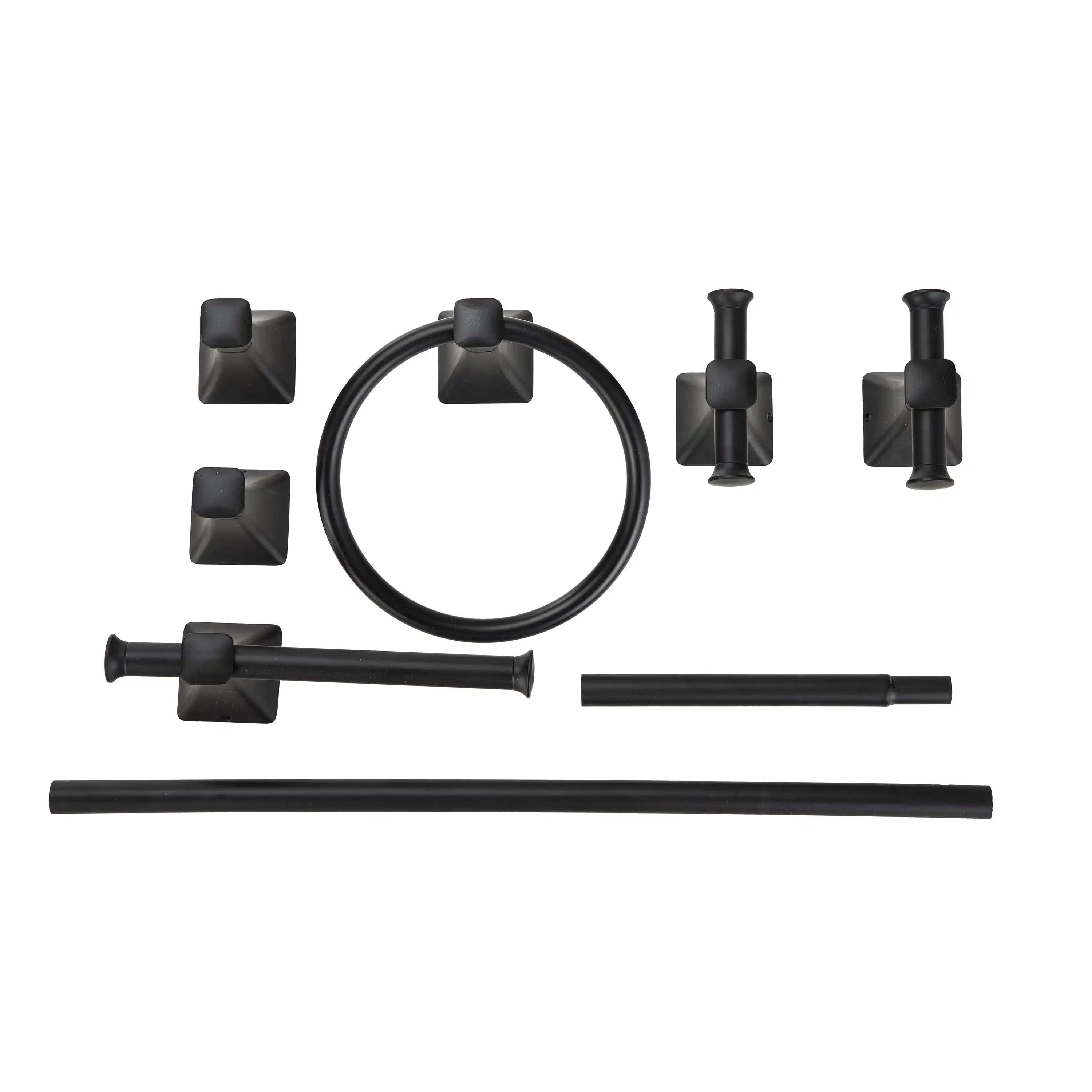 

Better Homes & Gardens Steel 5PC Bath Hardware and Towel Holder Set Matte Black