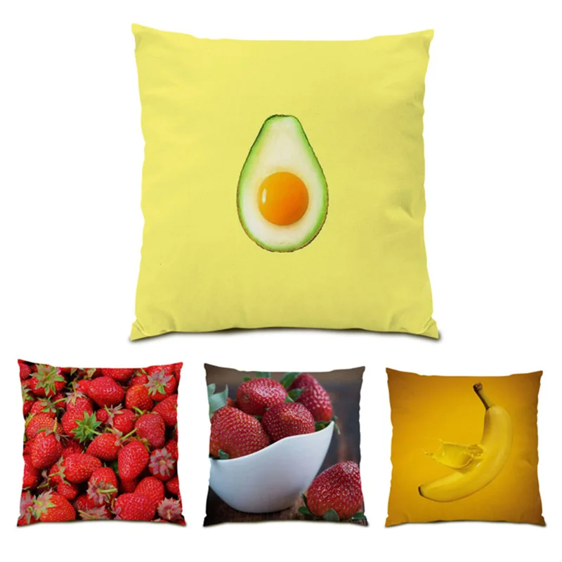 

Throw Pillows Square Velvet Strawberrys Avocados Vintage Soft Slowly Photo Printed Memory Custom Comfortable Cushion Cover E1216