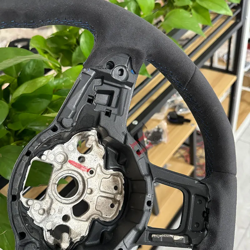 Рулевое колесо из синего материала с отстрочкой и алькантарой подходит для Golf 7