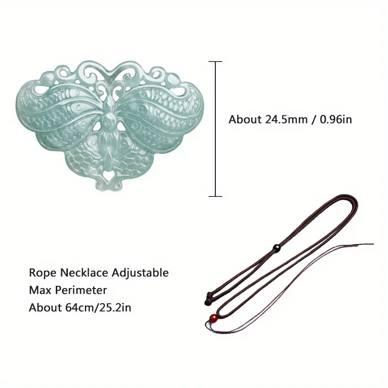 Подвеска-веревка ручной работы унисекс изысканный двусторонний кулон-бабочка из