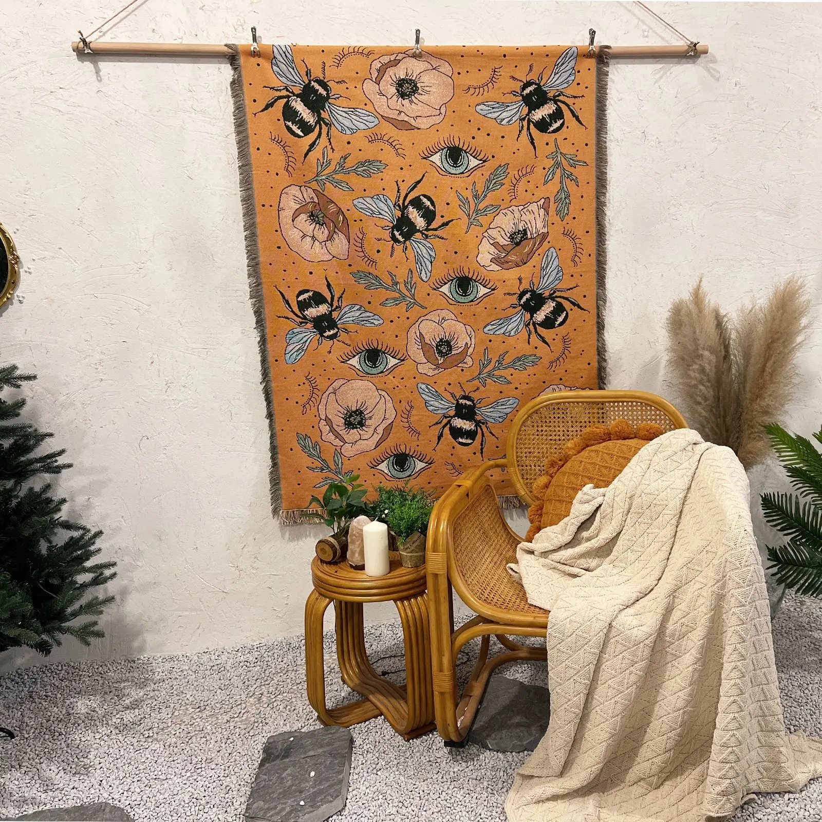 Многофункциональное Одеяло Beeline Для Кемпинга Пикника Дивана Стильный Богемный