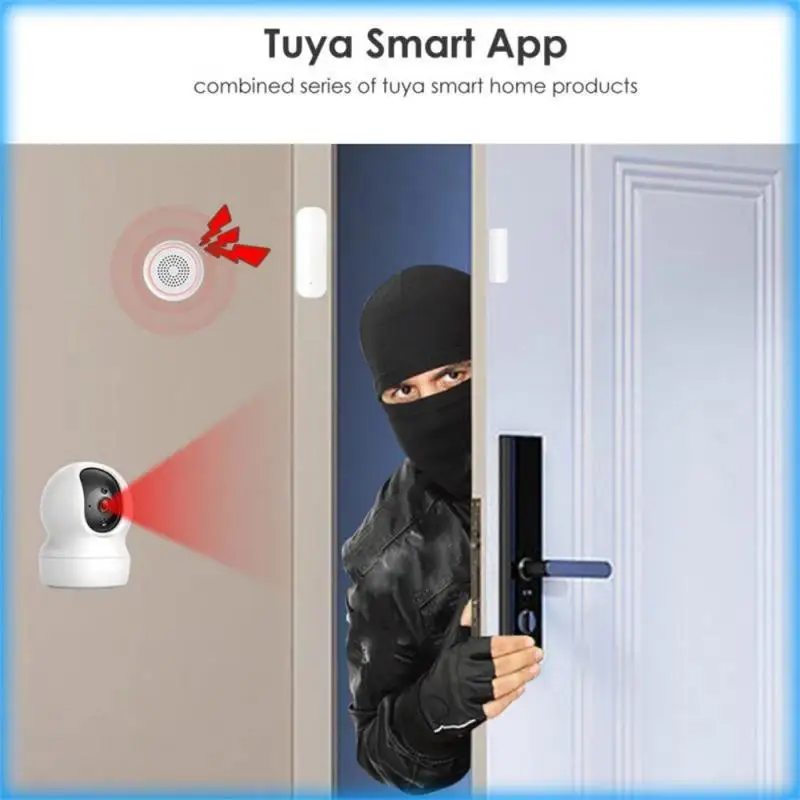 Tuya WiFi Smart Door Sensor Door Open Closed Detectors Smart Home Security Protection Alarm System Smart Life APP Control enlarge